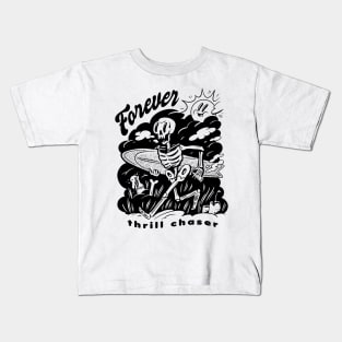 Sunny Skeleton Surf Kids T-Shirt